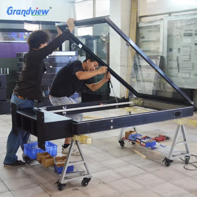 Алюминиевый профиль Внешняя рамка закаленное стекло панель прокрутка стенд Лайтбокс