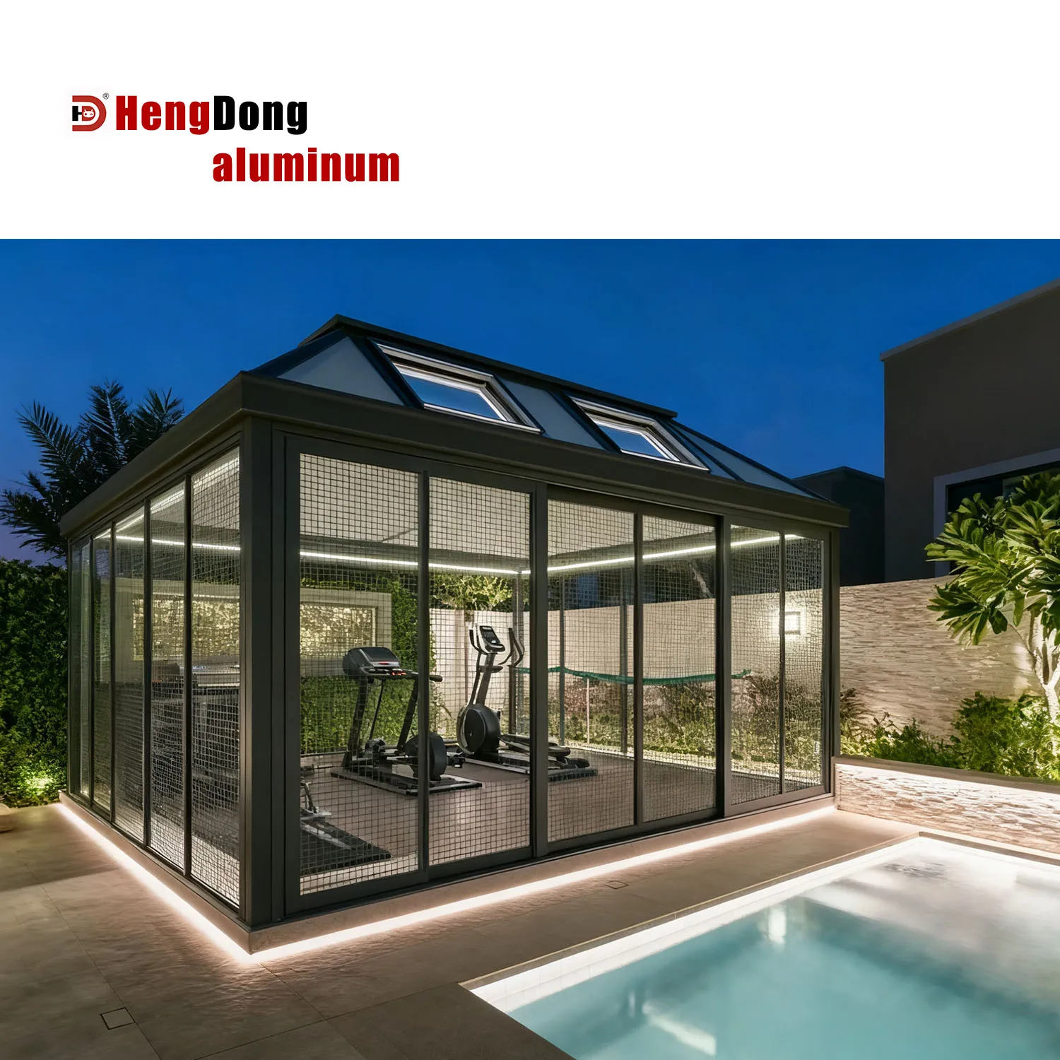 Manufacturer Price China Modern Cozy Lean-to Conservatory Glass Greenhouse Winter Garden for Space and Sunbathe and Planting