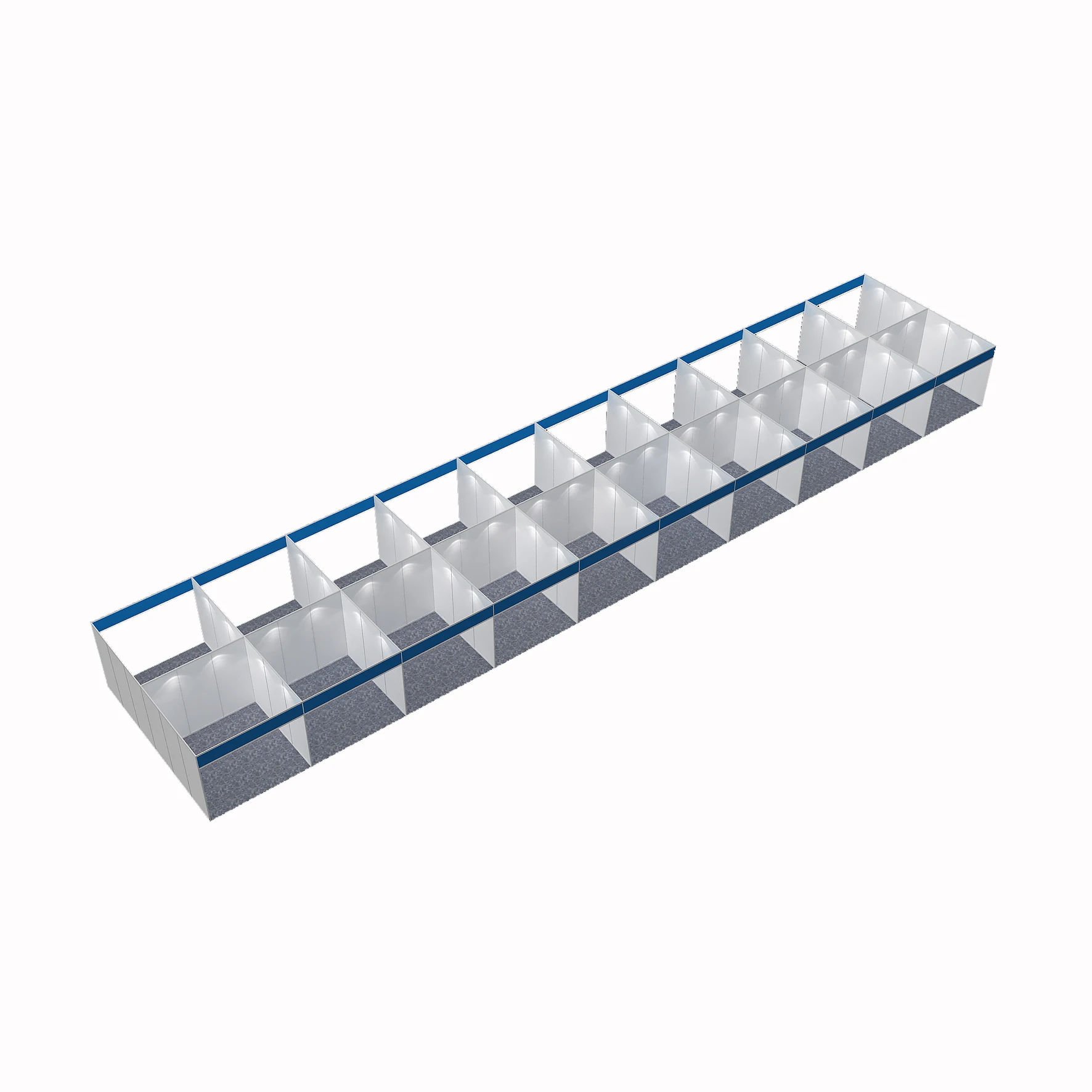 10 Linked Booth 3x3m Back to Back Modular Exhibit Stand for Trade Show Fair Booth