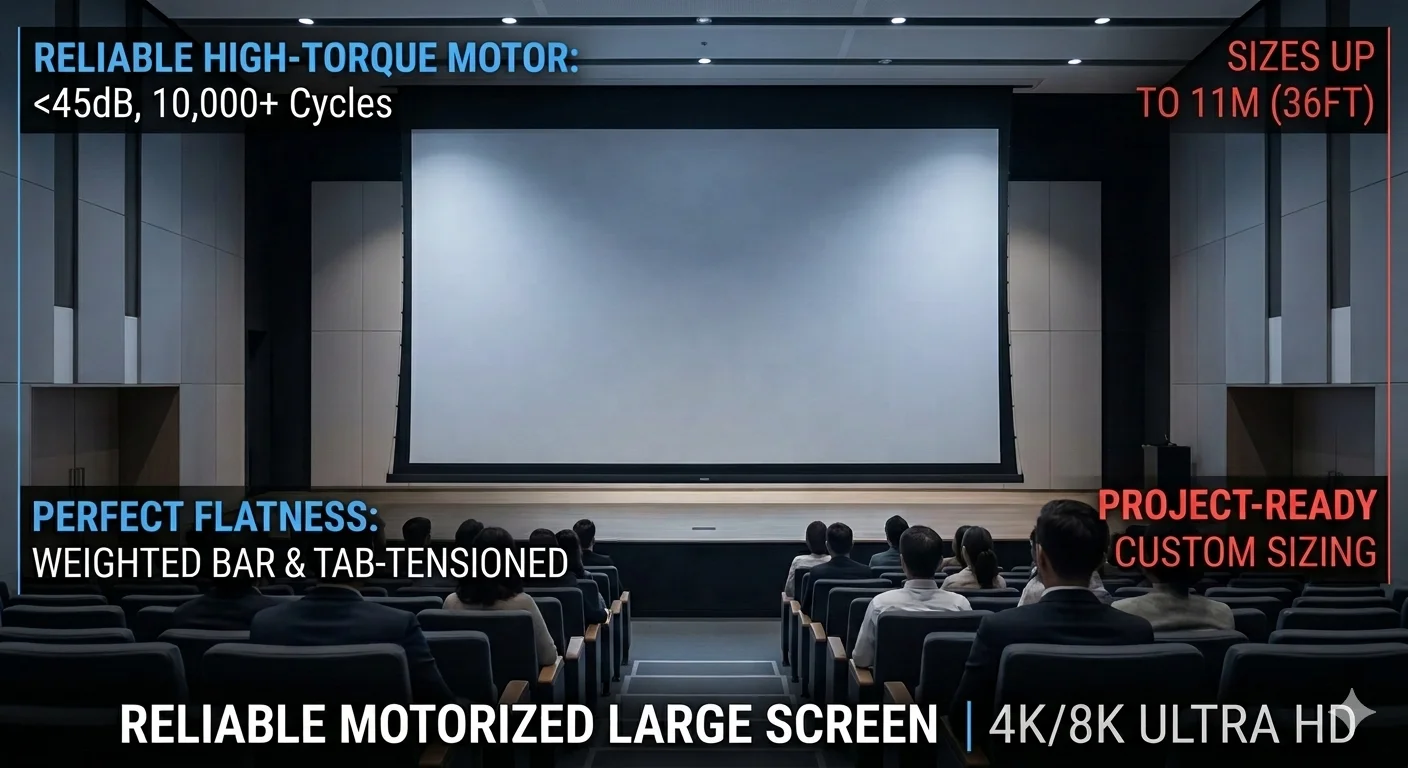11m大型電動プロジェクションスクリーン 36フィートカスタムサイズ 4K