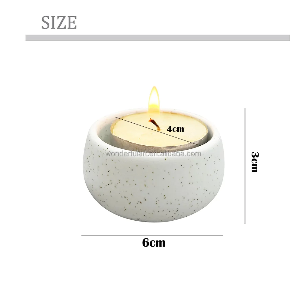 Nordic Europe Ceramic Candle Holder with simple bowl shape white and black color for home decor and Leisure Llife