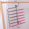 Bulk round trouser rack, six rods, red