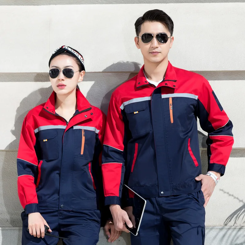 Factory Wholesale Stitching Color Suit Polyester Cotton Uniforms Labor Workshop Wear-resistant work Clothes