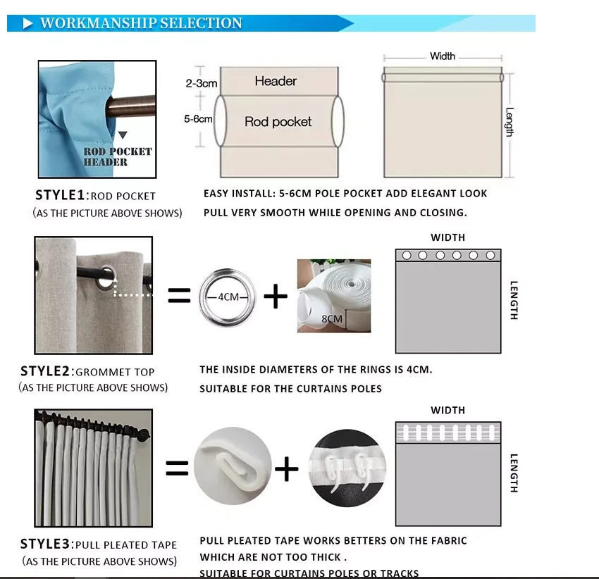 Luxury Bedroom Window Darkening Thermal Insulated Blackout Curtain