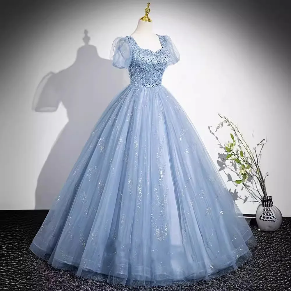 Royal Blue Plus Size Evening Gown - SWS135 Halter Neck Party Dress with Lace Decoration for All Seasons Royal Blue Plus Size Evening Gown - SWS135 Halter Neck Party Dress with Lace Decoration for All Seasons