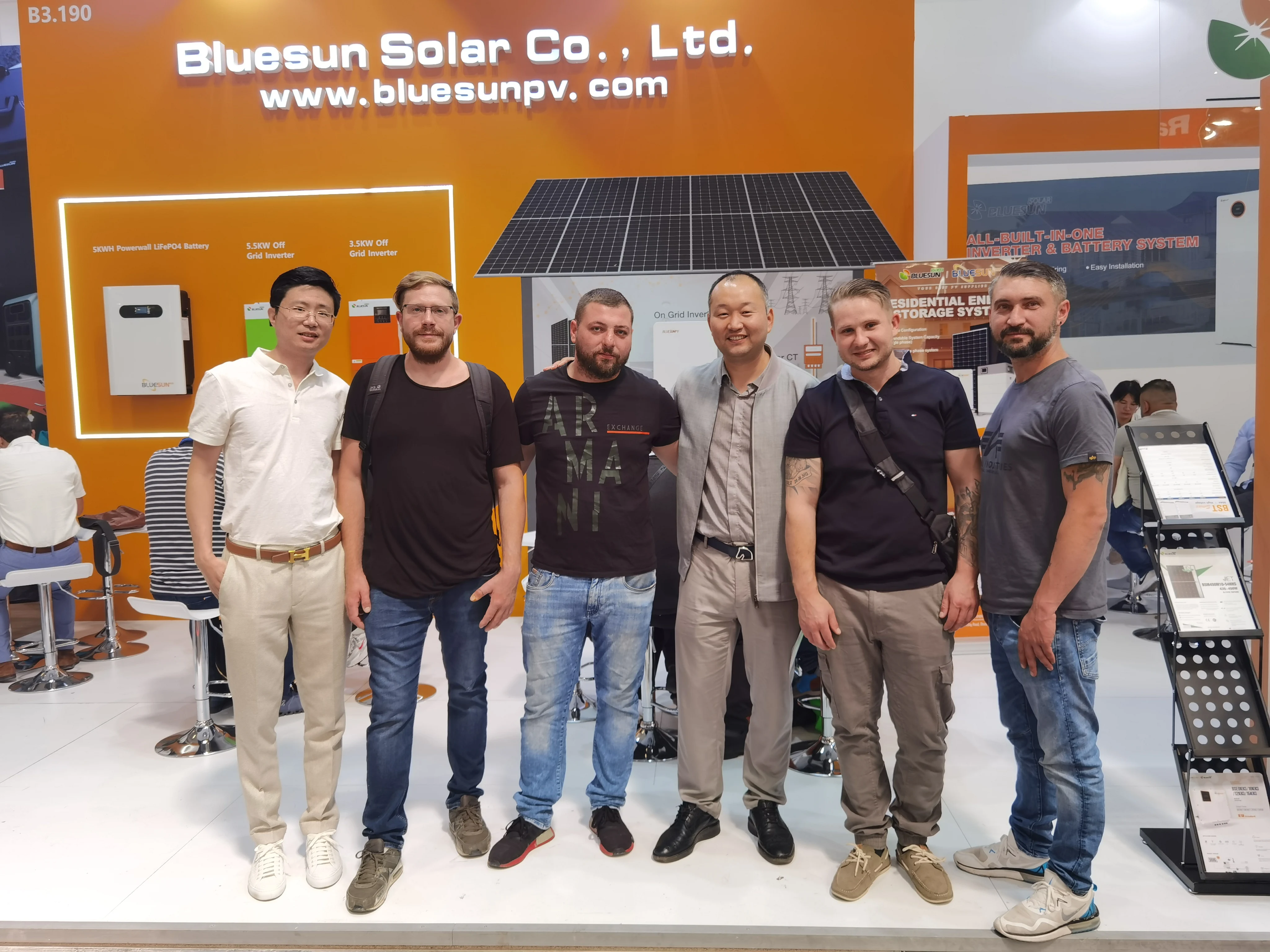 BLUESUN 595W N-Type Topcon Bifacial Solar Panels for Home