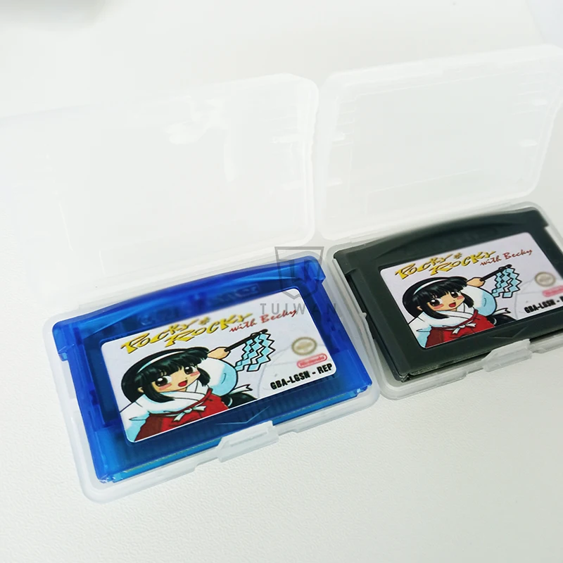 Video Game Cartridge Console Card Shining Soul Hamtaro Rainbow Ghouls N Ghosts Wolfenstein 3D for 32 Bit Handheld Player