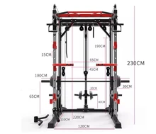 Dropshipping Gym Equipment Multifunzionale All in One Gym Equipment Pull- Up Bar Smith Machine Squat Rack