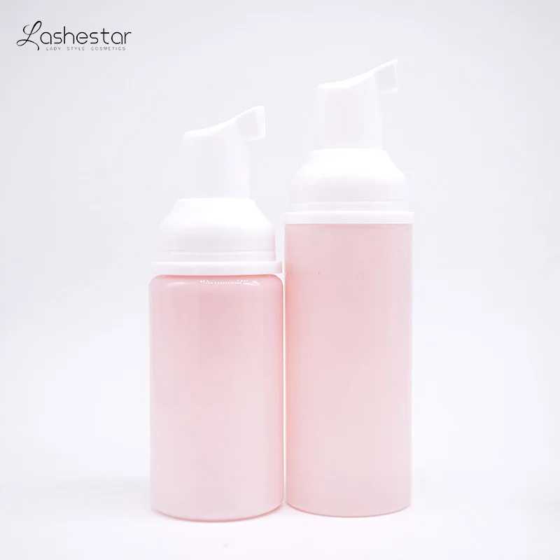 50 мл в виде розовых бутылочек, ненатуральные Искусственные Пены, оптовая продажа ресниц для наращивания шампунь масло бесплатная поставка фабрики