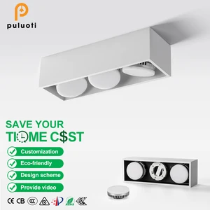 Led Recessed Downlight GX53 Bulb Replace Freely Spot Led Ceiling Lamp 3 Head Indoor Room Lighting for Living Room 3000k-6000k