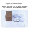 White-3 lights+1pc remote control