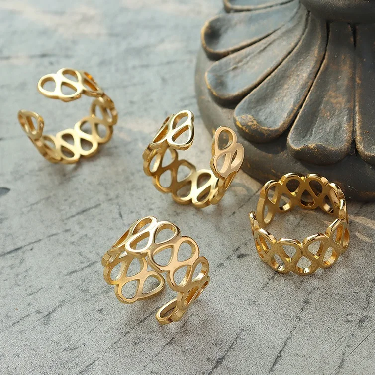 Shop Our Trendy Ring with 18k Gold Plated Stainless Steel