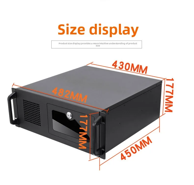 Server Rack Form Facture 4U Mid Tower Server Chassis ATX Form Factor Industrial Desktop Rack ...