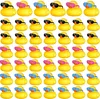 48 paperelle gialle a tinta unita + occhiali da sole colori assortiti