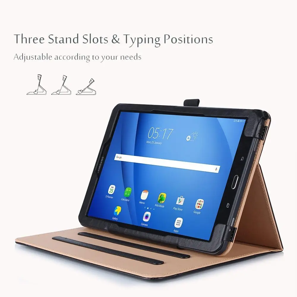 product stand protective case for samsung galaxy tab a 101 tablet with multiple viewing angles and document pocket laudtec-5