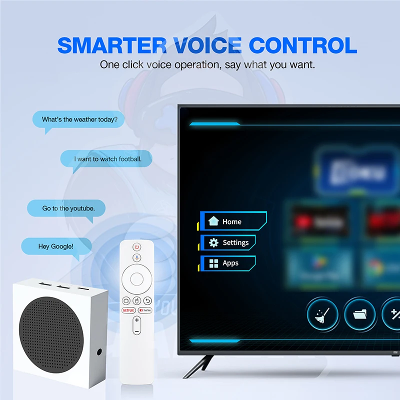 Yo G8 Game Console  Android TV Game Box 2.4G/5G  60000+games Android 14 Amlogic S905Y2 Dual Wireless Controllers
