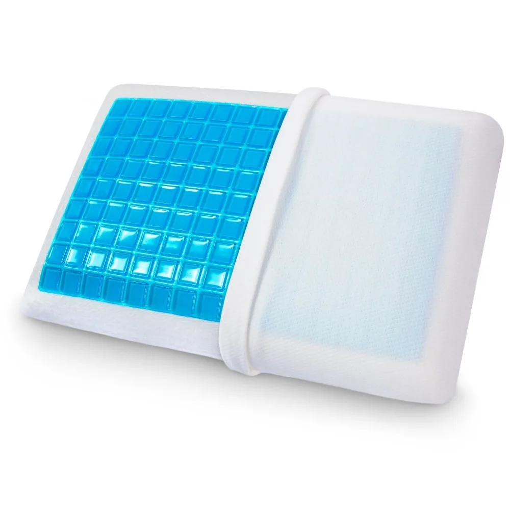 Comfortable Luxury Gel Pillow for Back Stomach or Side Sleepe Cooling Microgel Memory Foam