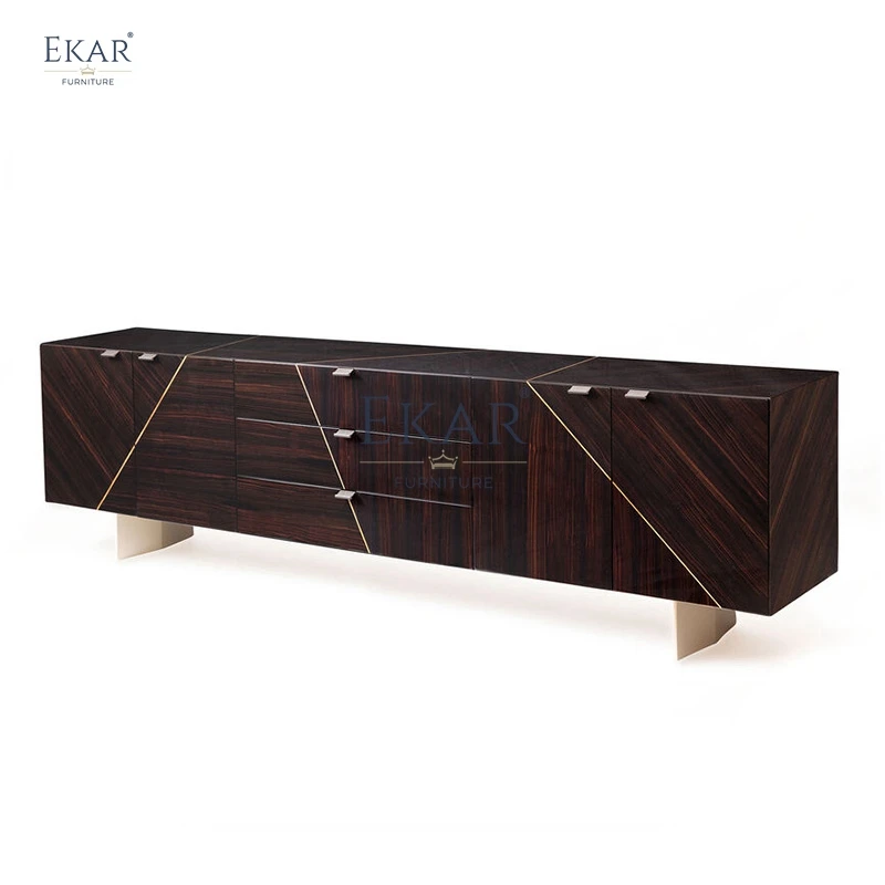 product modern luxury tv cabinet wood veneer elegant storage solution living bedroom apartment home warehouse hospital tv stand table-64