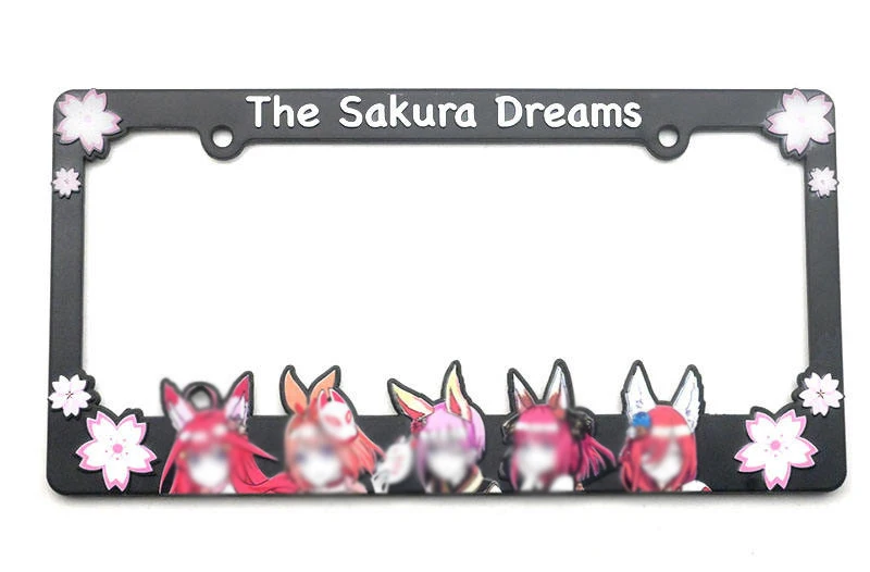 Custom Design License Plate Frame Vehicle License Plate Frames Number Plate Covers with Cartoon Characters