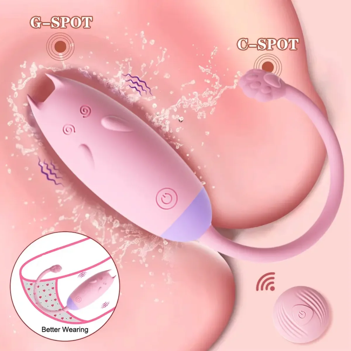 Close-up of ergonomic silicone design with rounded contours