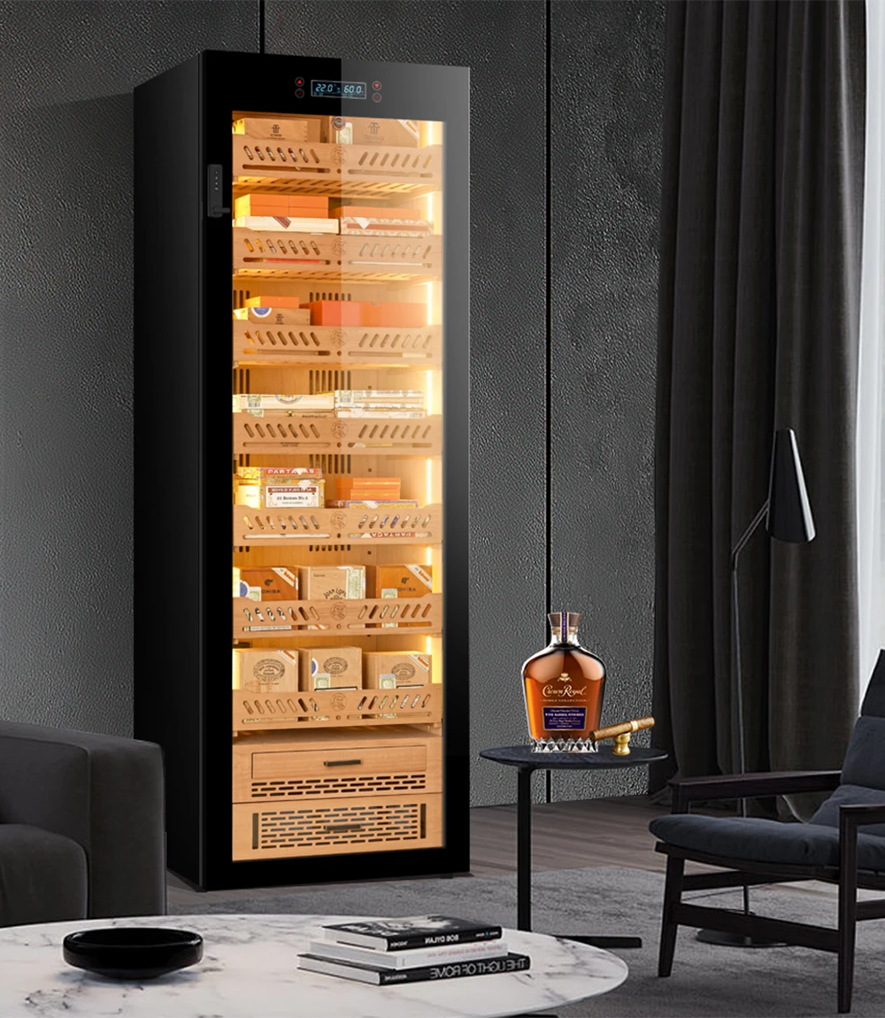 Luxury Spanish Cedar Cigar Humidor Cabinet - Constant Temp