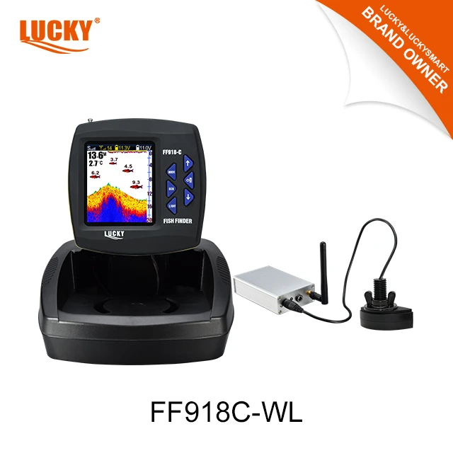 lucky fish finders FFCW-1108-1 Wireless Finder TN/ Anti-UV LCD Display with Backlight for Night Fishing Detect and display grass FF-518 LUCKY Wrist Watch Wireless