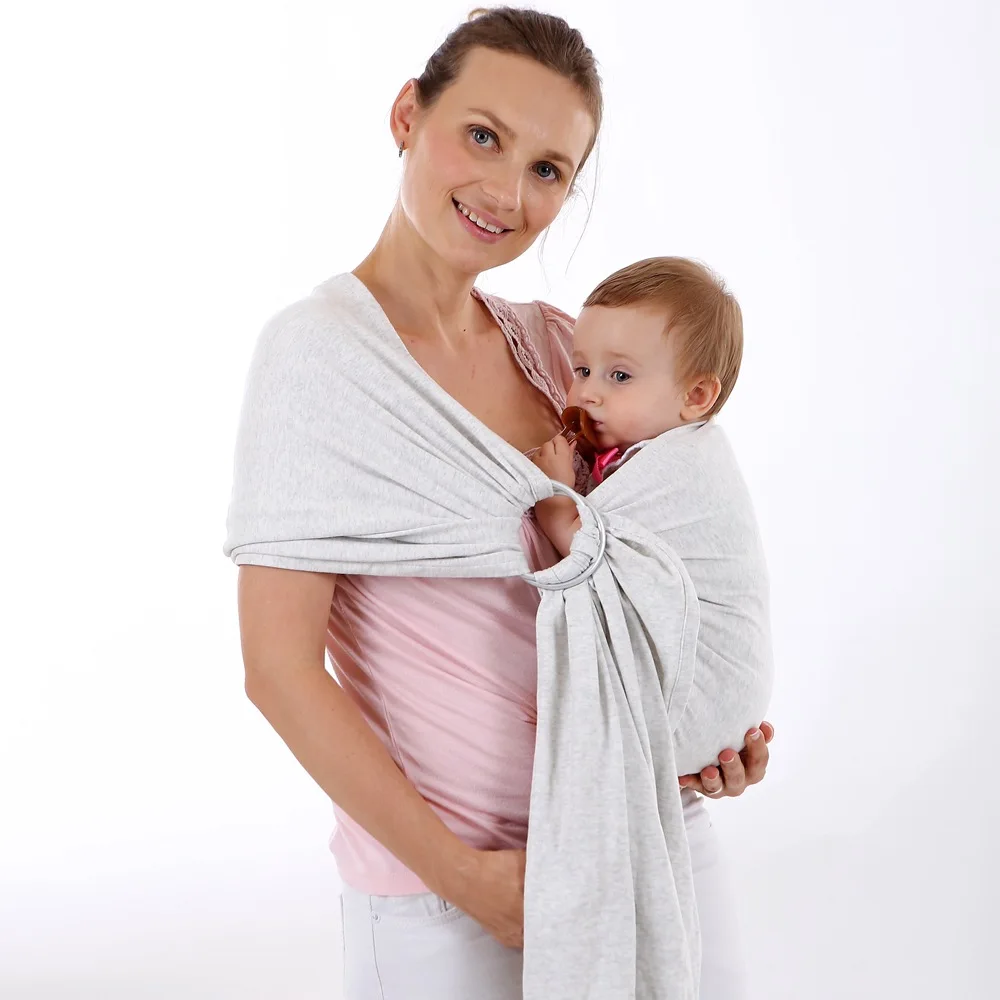 
YILE 100% Cotton Ring Sling Baby Carrier -Extra Soft Bamboo eco-Friendly, Breathable Fabric by Hip Baby Wrap 