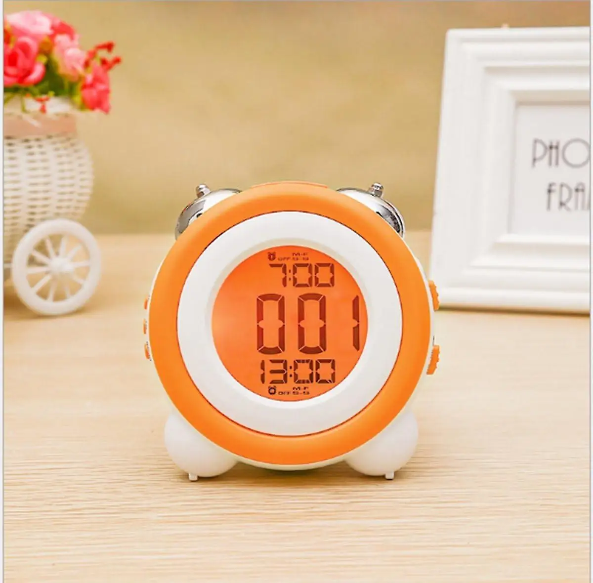 Wholesale Dual Extra Loud Vibrating LED Sleep Trainer Wake up Electronic Digital Bedroom Smart Alarm Clock with Calender