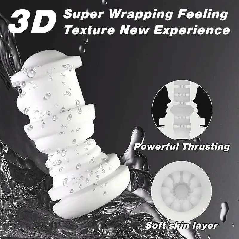 Realistic 3D Sleeve Automatic HandsFree Pocket Pussy Men Penis Vibrating  Stroker Electric Thrusting Male Masturbator Cup for Man
