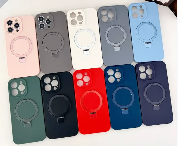 product laudtec liquid silicone phone case for iphone 17 magnetic stand protective cover-2