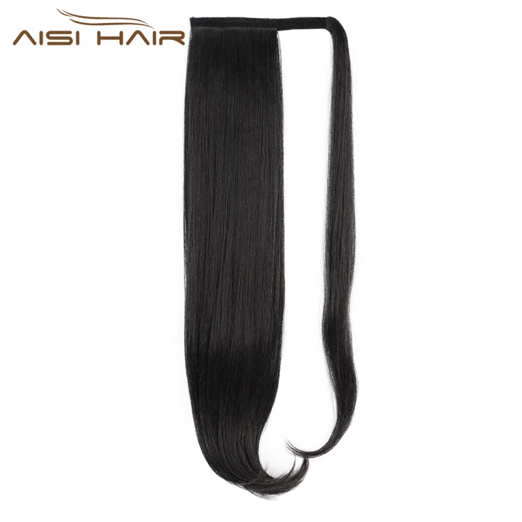 Aisi Hair длинные натуральные волнистые синтетические волосы для конского хвоста термостойкие волоконные накладные на клипсе наращивания волос
