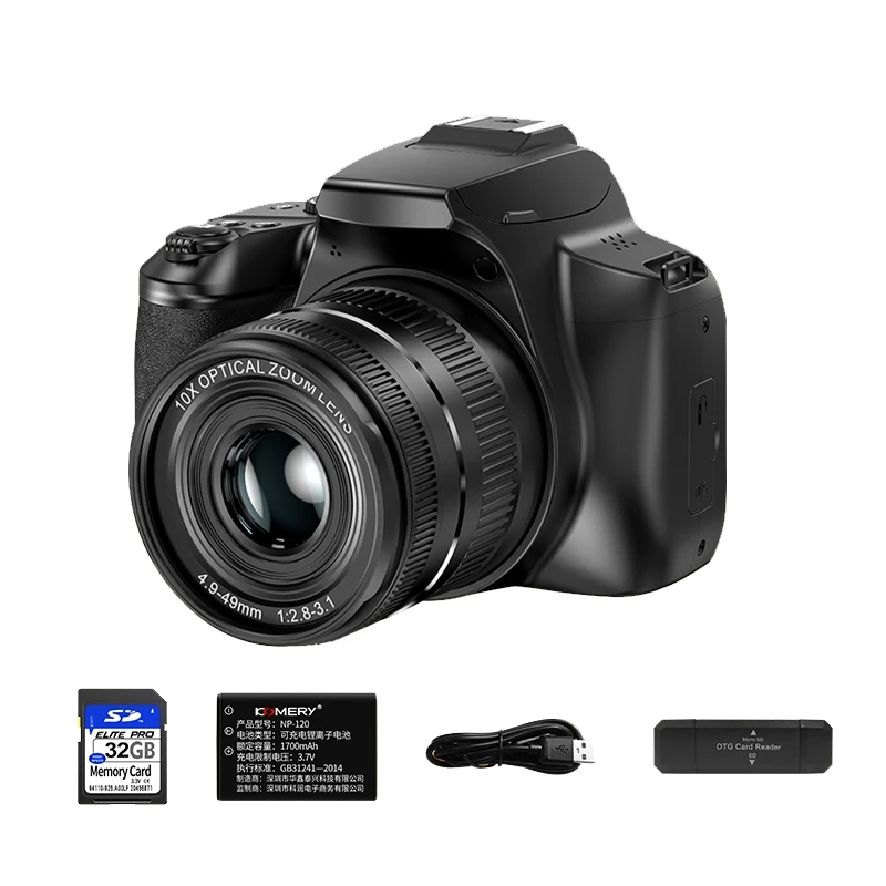 64MP 4K Inch Screen KOMERY Video Cameras 10X Optical Zoom CMOS Sensor  Photography Digital Camera 4X Digital Zoom Camera