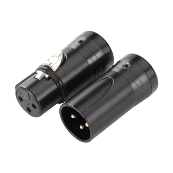 High Quality LOW Profile XLR Connector 3Pin , Fully Metal Housing Right Angle XLR Connector with Gold Plated Contacts