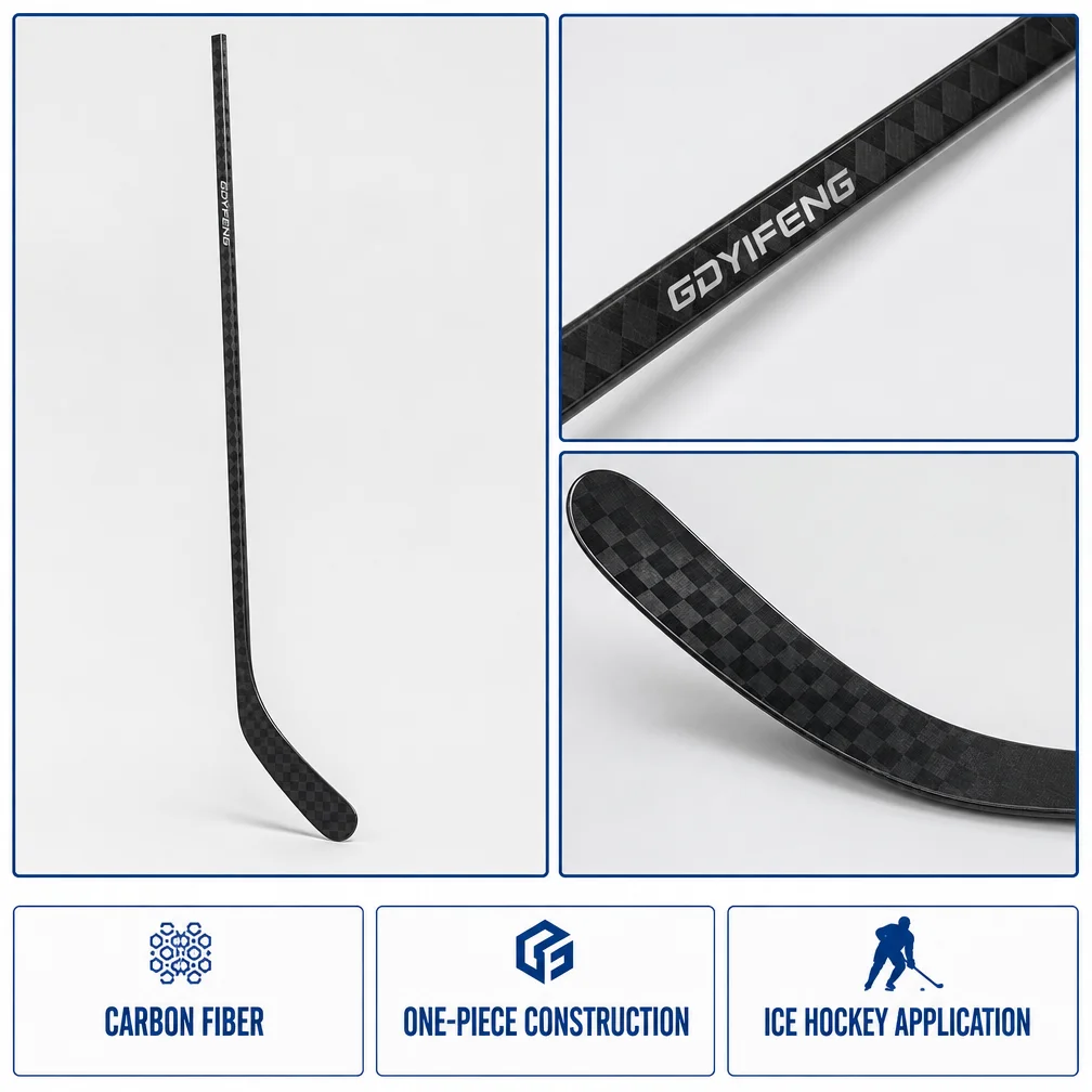 Premium 12K Carbon Fiber Ice Hockey Stick Instant Blade Response Senior Youth Pro Stock One Piece Composite Material