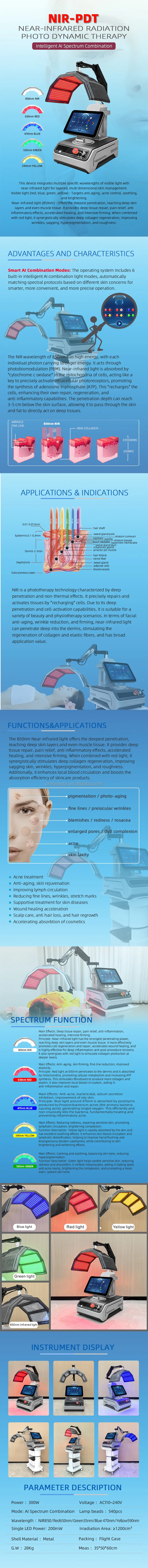 30%OFF Phototherapy Device Anti-Aging Skin Rejuvenation Reduced Fine Lines and Can Assist in Treatments for Salons
