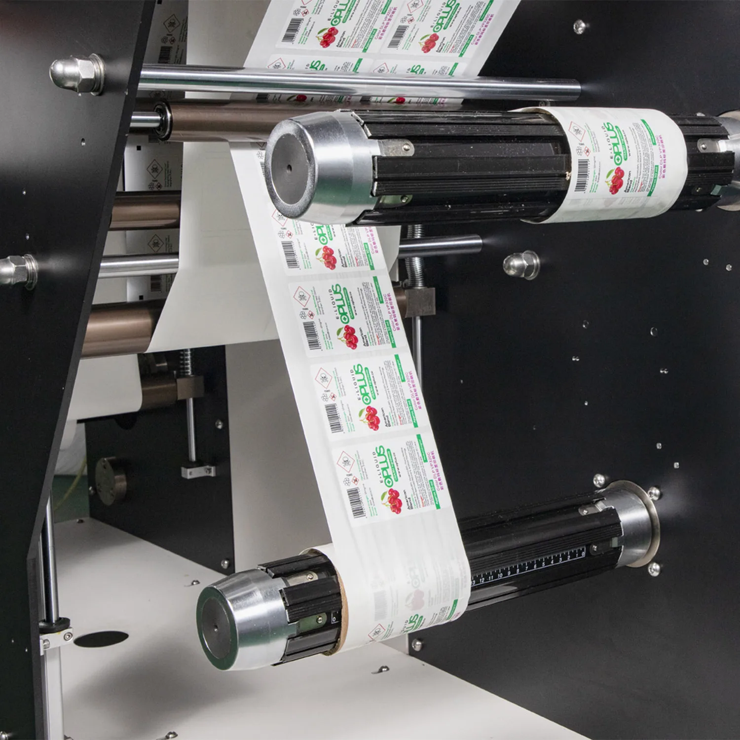 VR320X Roll Label Cutting Machine Automatic Roll Die Cutting Machine with 4pcs Cutting Head