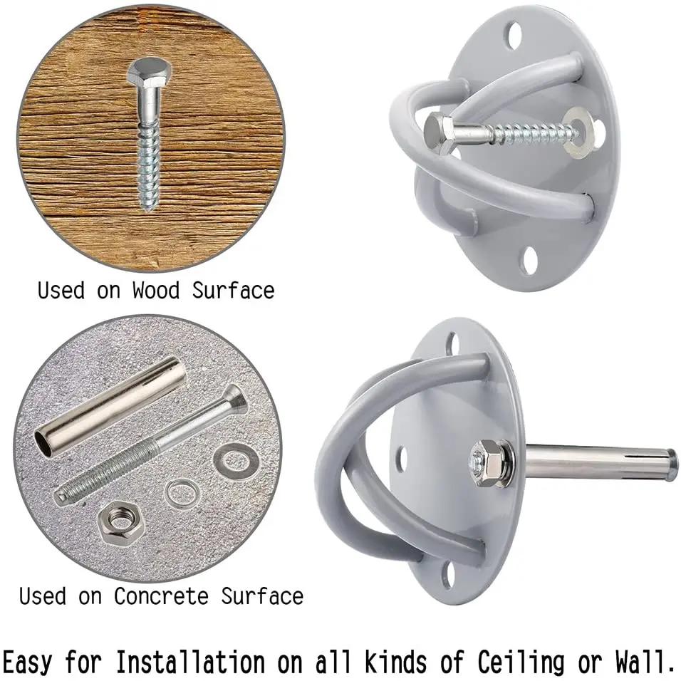 3 Uds Anclajes De Entrenamiento De Montaje En Pared Anclajes De Ejercicio De Gimnasio Anclajes De Banda De Resistencia Para Ejercicio Fisico Bandas