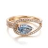 Real solid 14k gold lab diamond ring
