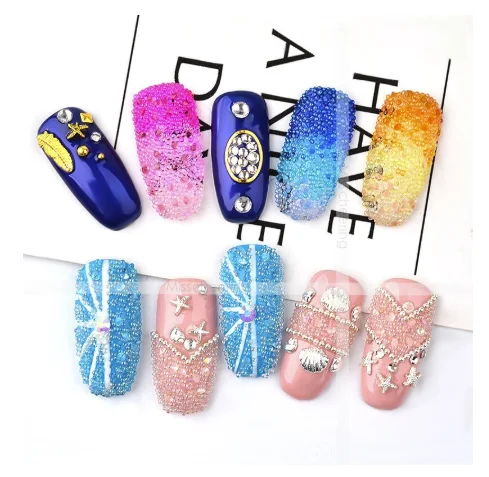 4 Farben Kaviar-Perlen Set Für 3D Nail Art – Winzige Glaskristalle Zum DIY Verzieren Von Nägeln