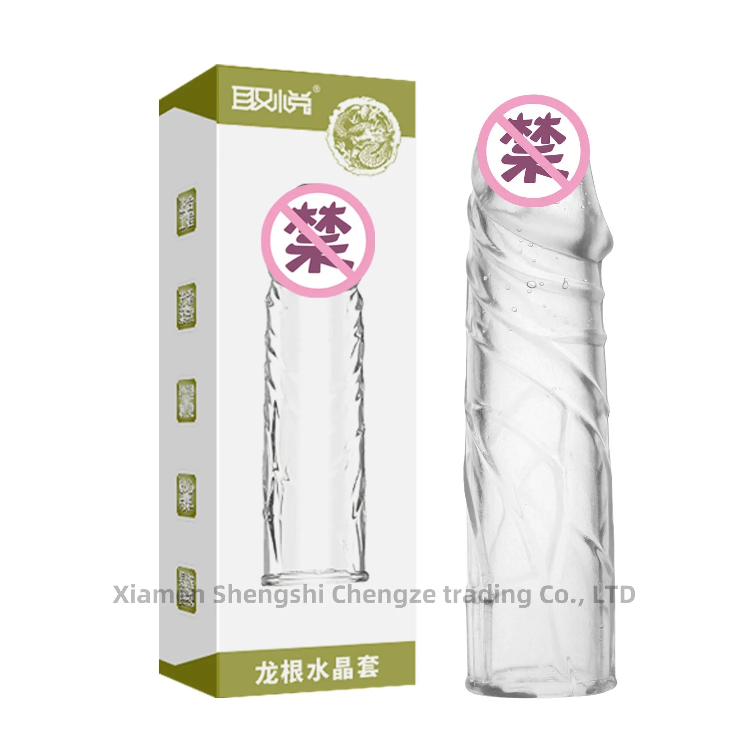Men's Dragon Crystal Clear Magic Condom Sex Toys with Unique Design