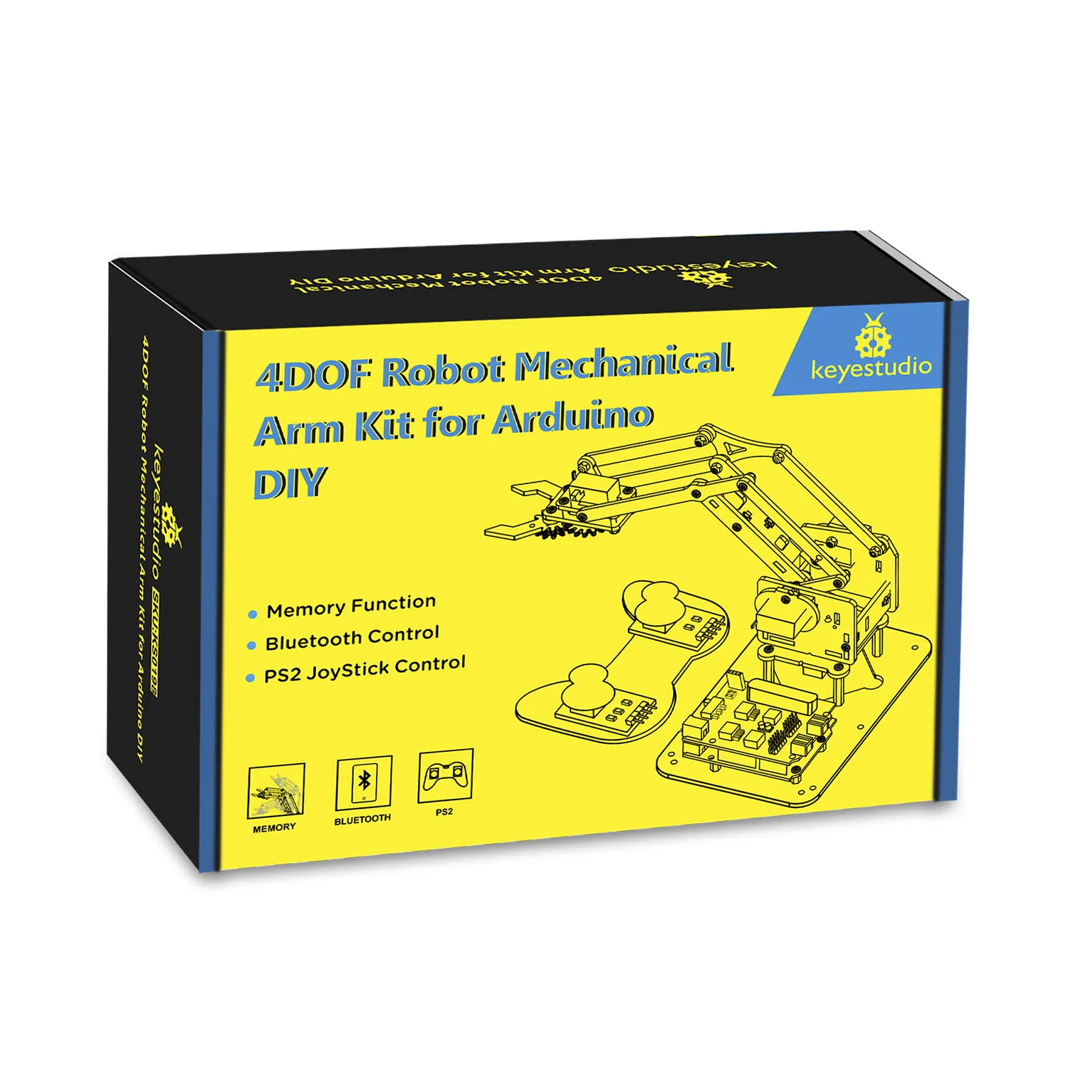 Keyestudio 4dof Mini Desktop Robot Arm Kit For Arduino Educational ...