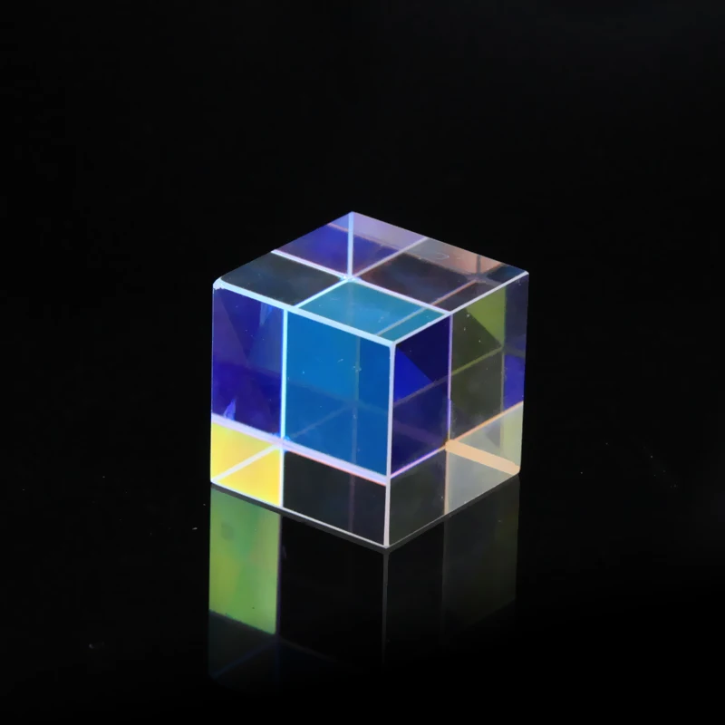 Customized Optical Glass K9 30mm Colorful Dichroic Glass Cube X Cube Prism