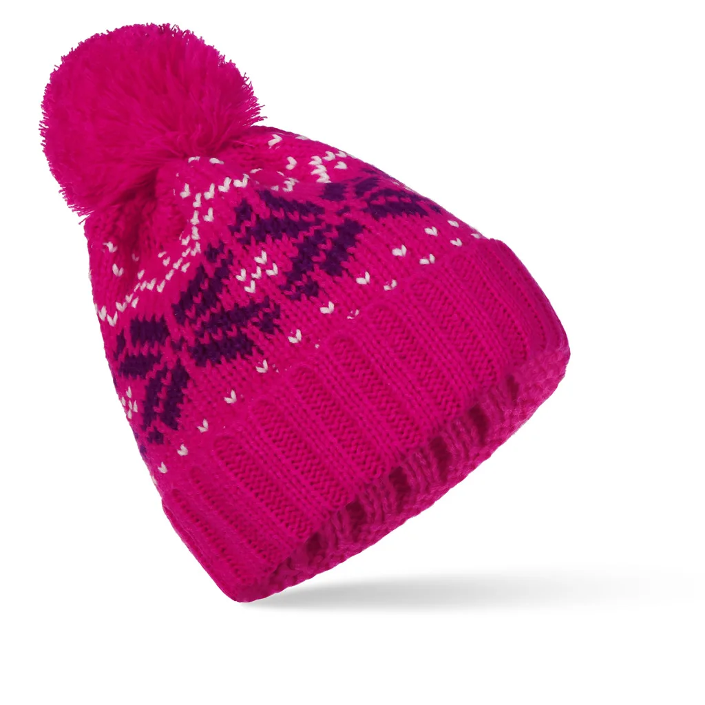 2021 New Snowflake Pompom Beanie 