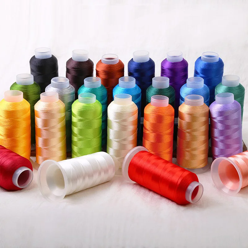 Factory Direct Sales 120D2 Polyester Silk Braided Tassels Mercerized Rayon Embroidery Crochet Knitting Thread for Cross Stitch