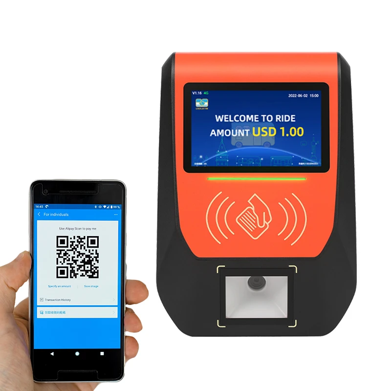 Public Transportation Qr Code Rfid Card Reader Cashless Payment System Payment Console Battery for Bus Ticket Machine