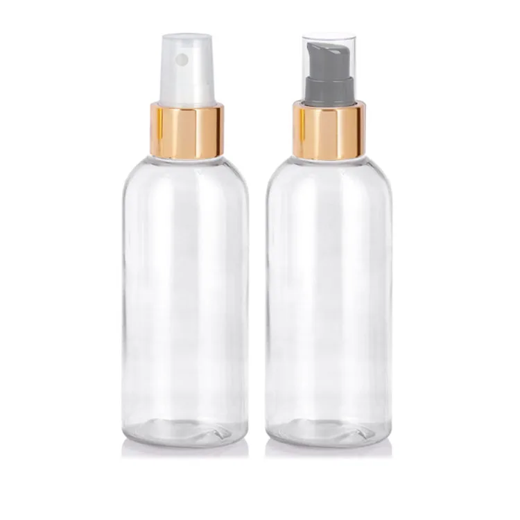 Small 50ml Clear PET Plastic Plastic Slim Cosmo Bottle with Cap for Cosmetic Lotion Body Oil Cream