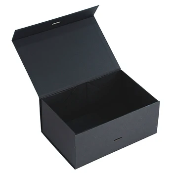 Black Gft Box, 9.5x6x3'' Gft Boxes For Presents Wth Lds Magnetc - View #2