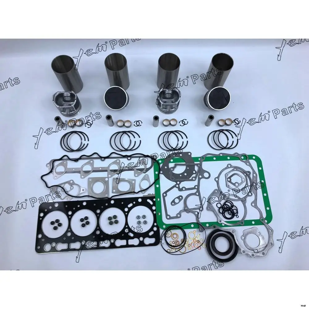 V3300 Repair Kit With Head Gasket Set Piston Rings Liner for Kubota