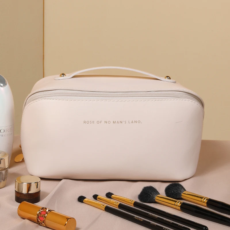 Multifunctional Storage Makeup Bag Pu Leather Makeup Bag Popular Large