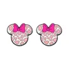 Mouse head bead Candy Pink SA323